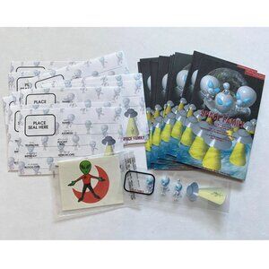 Alien Mini Stationary Letter Note Set 90s Y2K Stickers Envelopes Paper Ephemera